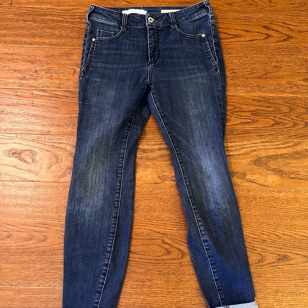 Pilcro and the Letterpress Indigo Women's High Rise legging Jeans